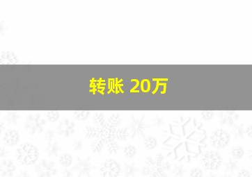 转账 20万